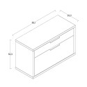 Banc polyvalent à chaussures entrée avec 1 porte et 1 tiroir industriel Garet Caractéristiques