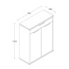 Mobile 2 ante 1 cassetto multiuso ingresso credenza soggiorno Harmon Catalogo