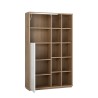 Moderne Wohnzimmerbibliothek aus Eichenholz mit 2 glänzend weißen Türen Sharon. Angebot