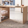 Eckschreibtisch aus Holz mit 3 lackierten weißen Schubladen Lex Sales