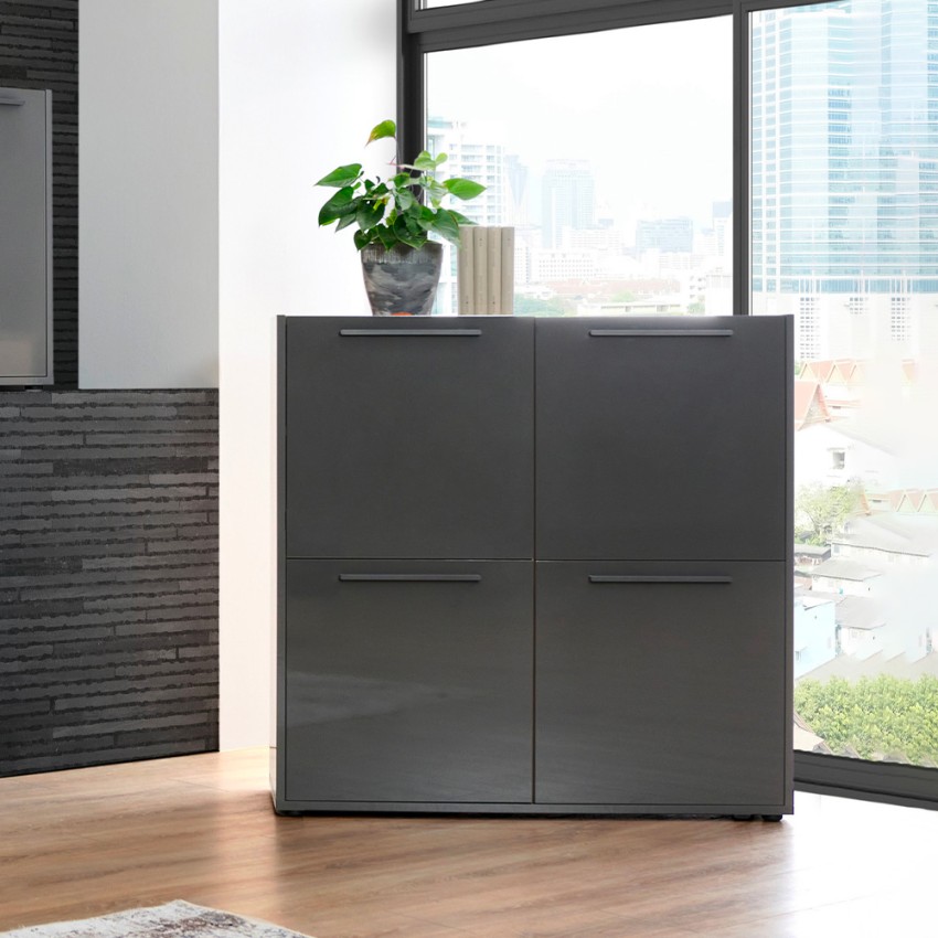 Kommode 4 Türen Wohnzimmer Büroschrank modernes industrielles Design Springfield. Aktion Kommode 4 Türen Wohnzimmer Büroschrank modernes industrielles Design Springfield. Aktion
