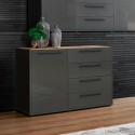 Sideboard Wohnzimmer Industrielles Design 1 Tür 4 Schubladen Choice Aktion