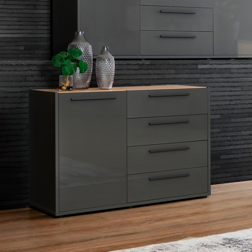 Sideboard Wohnzimmer Industrielles Design 1 Tür 4 Schubladen Choice Aktion Sideboard Wohnzimmer Industrielles Design 1 Tür 4 Schubladen Choice Aktion
