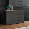Sideboard Wohnzimmer Industrielles Design 1 Tür 4 Schubladen Choice Aktion