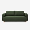 Drei-Sitzer Sofa aus Stoff im modernen nordischen Design, 196cm, Grün Geert. Lagerbestand
