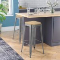 stuhl hoch bar küche metall industriell oben h78cm holz steel up wood Katalog