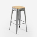 stuhl hoch bar küche metall industriell oben h78cm holz steel up wood Eigenschaften