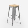 stuhl hoch bar küche metall industriell oben h78cm holz steel up wood Eigenschaften