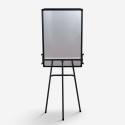 Lavagna magnetica con cavalletto 90x60cm blocco fogli carta Cletus M 