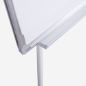 Tableau blanc magnétique 100x70 cm avec chevalet bloc de feuilles Cletus L Achat