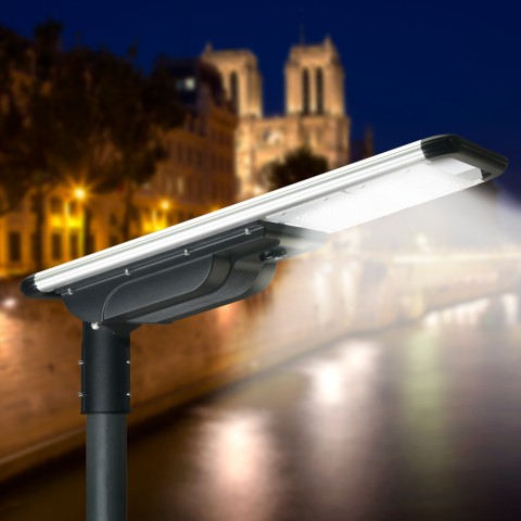 Lampe solaire LED 40W avec télécommande et capteur de mouvement Colter M Promotion