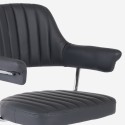Sgabello bar cucina similpelle braccioli regolabile base cromata Tampa 