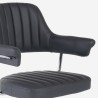Sgabello bar cucina similpelle braccioli regolabile base cromata Tampa 