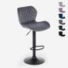 Sgabello da bar cucina moderno regolabile in tessuto velluto Jersey Offerta