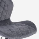 Tabouret de bar de cuisine moderne réglable en tissu velours Jersey 