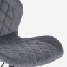 Tabouret de bar de cuisine moderne réglable en tissu velours Jersey 