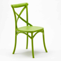 Table carrée noire 70x70cm 2 Chaises Colorées intérieur bar café Vintage Mojito 