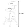 Tabouret d'esthéticienne réglable en hauteur ergonomique pour bureau Kurili Prix