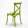 Table carrée noire 70x70cm 2 Chaises Colorées intérieur bar café Vintage Mojito 