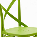 Table carrée noire 70x70cm 2 Chaises Colorées intérieur bar café Vintage Mojito 