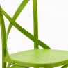 Table carrée noire 70x70cm 2 Chaises Colorées intérieur bar café Vintage Mojito 