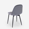 Sedia sala pranzo cucina ristorante in velluto design moderno Lozan Acquisto