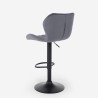 Tabouret de bar de cuisine moderne réglable en tissu velours Jersey 