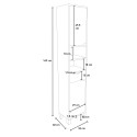 Colonne de salle de bain moderne 2 portes 1 tiroir 2 étagères Konyves Achat