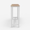 Tavolo alto sgabelli bar cucina consolle ingresso 140x37x100cm Edebel 