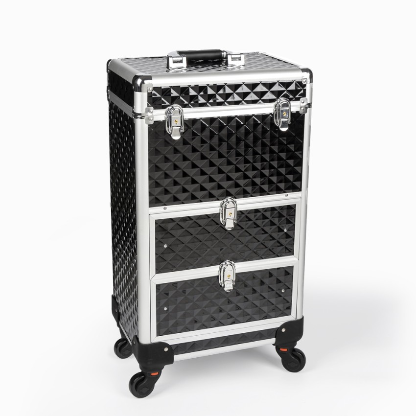 Cygnus trolley make up valigia porta trucchi professionale 2 cassetti