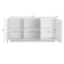 Credenza madia moderna 3 ante bianco lucido 182cm WH M2 Scelta