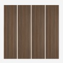 4 x pannello fonoassorbente decorativo 240x60cm murale legno noce scuro Kover-NS Promozione