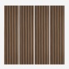 4 x pannello fonoassorbente decorativo 240x60cm murale legno noce scuro Kover-NS Promozione