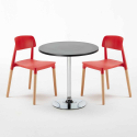 Schwarz Rund Tisch und 2 Stühle Farbiges Polypropylen-Innenmastenset Barcellona Cosmopolitan Eigenschaften