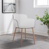 Transparenter Stuhl mit Armlehnen und Holzbeinen Suntree Rabatte