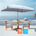 Ombrellone giardino 3x2 alluminio rettangolare palo centrale bar hotel Eden Offerta