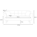 Modernes 3-Sitzer Sofa für das Wohnzimmer, widerstandsfähig im nordischen Design 191cm Hayem 