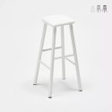 Sgabello industrial in metallo con cuscino in similpelle stile Hardness Offerta