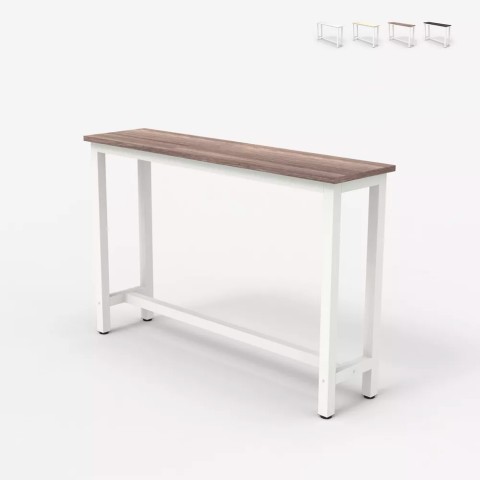 Consolle tavolino 120x40cm mobile ingresso legno metallo bianco Welcome light Promozione