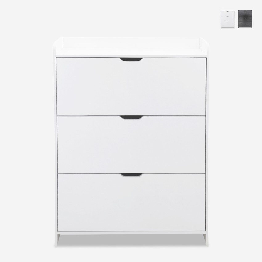Meuble chaussure moderne gain de place 3 portes Shong Vente Meuble chaussure moderne gain de place 3 portes Shong Vente
