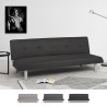 Schlafsofa 3-Sitzer aus Stoff für Wohnzimmer Larimar XL Maße