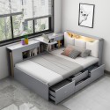 Französisches Bett 120x190 mit Stauraum Einzelbett mit Schubladen Stauraumbett Stellan Verkauf
