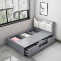 Französisches Bett 120x190 mit Stauraum Einzelbett mit Schubladen Stauraumbett Stellan Angebot