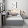 Französisches Bett 120x190 mit Stauraum Einzelbett mit Schubladen Stauraumbett Stellan Rabatte