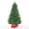 Albero di Natale alto 210cm classico verde artificiale rami finti Melk Promozione