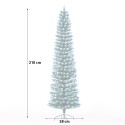 Albero di Natale innevato artificiale slim 210cm salvaspazio Kalevala Sconti