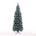 künstlicher verschneiter Weihnachtsbaum 180 cm grün mit Tannenzapfen Poyakonda Rabatte