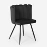 Sedia da pranzo poltrona a conchiglia imbottita velluto design Shelly Scelta