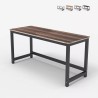 Scrivania ufficio rettangolare 120x60cm legno metallo nero moderno Bridgeblack 120 