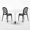 Weiß Quadratisch Tisch und 2 Stühle Farbiges Polypropylen-Innenmastenset Wedding Cocktail Eigenschaften